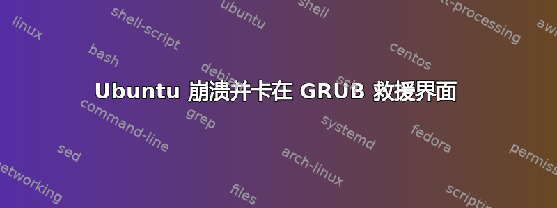 Ubuntu 崩溃并卡在 GRUB 救援界面