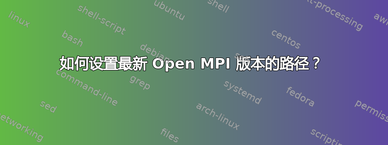 如何设置最新 Open MPI 版本的路径？