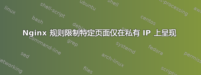 Nginx 规则限制特定页面仅在私有 IP 上呈现