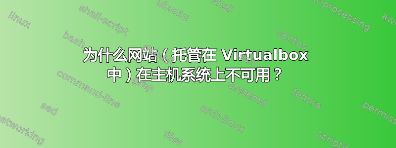 为什么网站（托管在 Virtualbox 中）在主机系统上不可用？