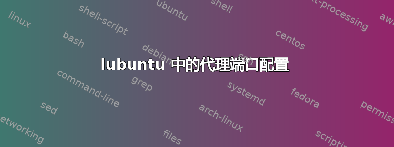 lubuntu 中的代理端口配置