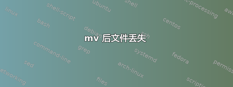 mv 后文件丢失