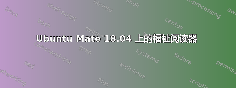 Ubuntu Mate 18.04 上的福祉阅读器