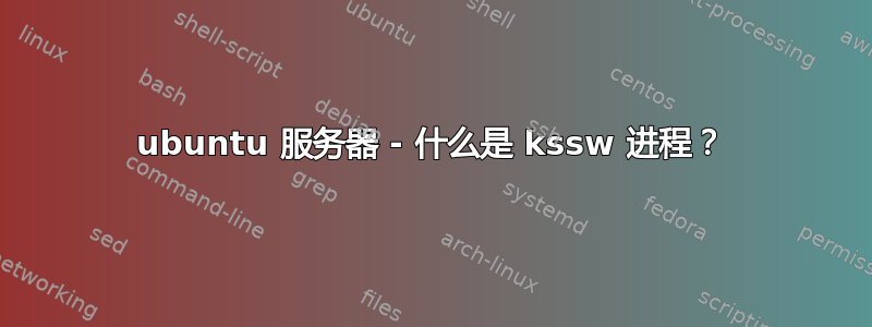 ubuntu 服务器 - 什么是 kssw 进程？