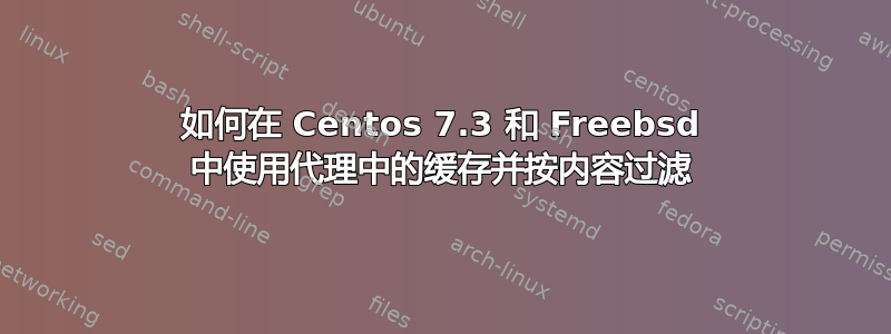 如何在 Centos 7.3 和 Freebsd 中使用代理中的缓存并按内容过滤