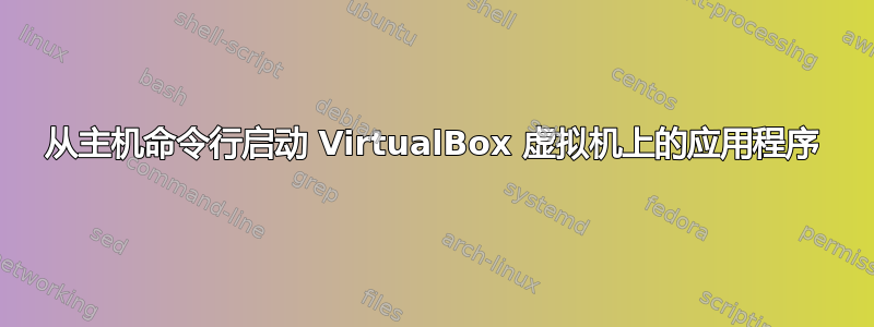 从主机命令行启动 VirtualBox 虚拟机上的应用程序