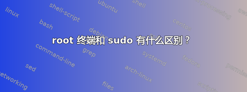 root 终端和 sudo 有什么区别？