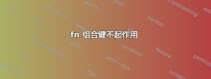 fn 组合键不起作用