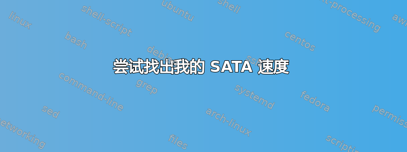 尝试找出我的 SATA 速度