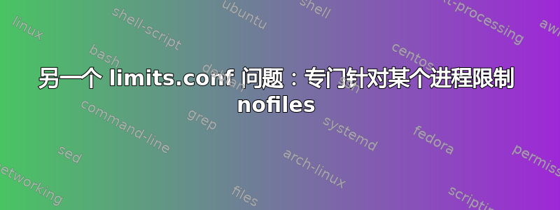 另一个 limits.conf 问题：专门针对某个进程限制 nofiles