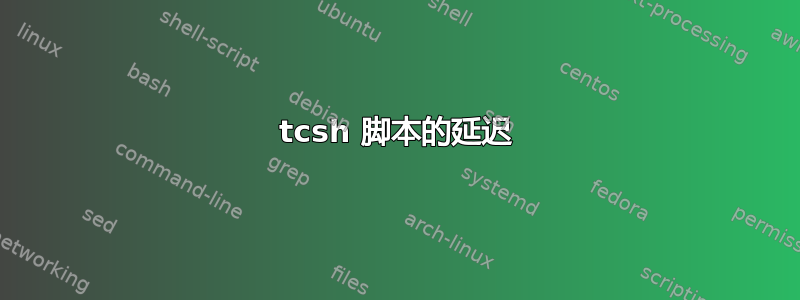 tcsh 脚本的延迟