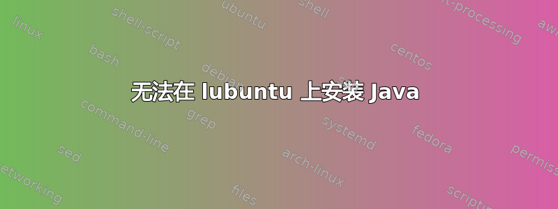 无法在 lubuntu 上安装 Java