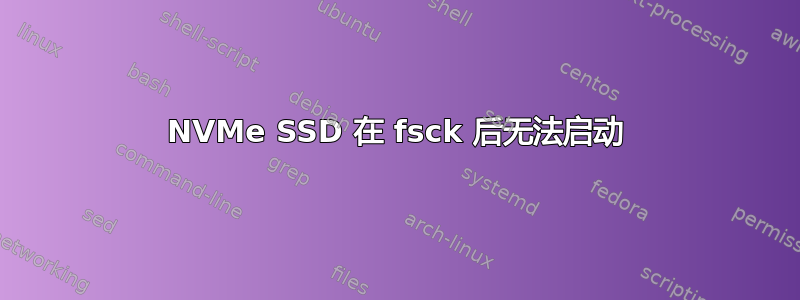 NVMe SSD 在 fsck 后无法启动