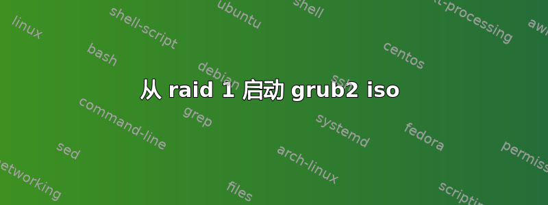 从 raid 1 启动 grub2 iso