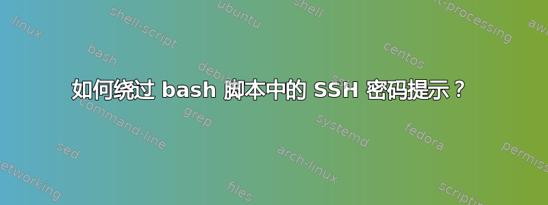 如何绕过 bash 脚本中的 SSH 密码提示？