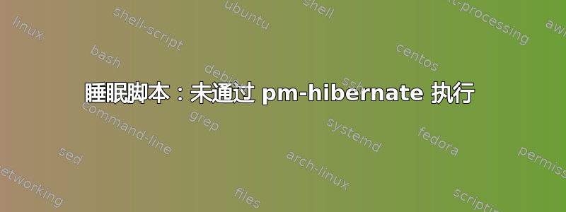 睡眠脚本：未通过 pm-hibernate 执行