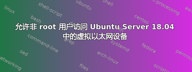 允许非 root 用户访问 Ubuntu Server 18.04 中的虚拟以太网设备