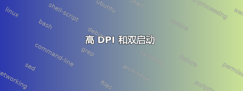 高 DPI 和双启动