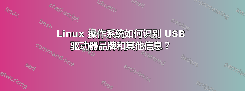 Linux 操作系统如何识别 USB 驱动器品牌和其他信息？