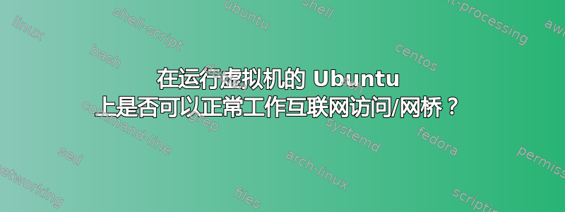 在运行虚拟机的 Ubuntu 上是否可以正常工作互联网访问/网桥？