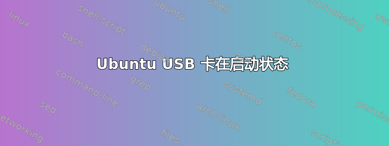 Ubuntu USB 卡在启动状态