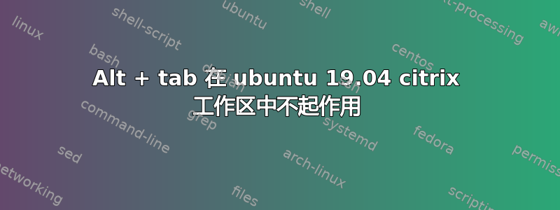 Alt + tab 在 ubuntu 19.04 citrix 工作区中不起作用