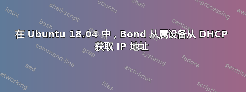 在 Ubuntu 18.04 中，Bond 从属设备从 DHCP 获取 IP 地址