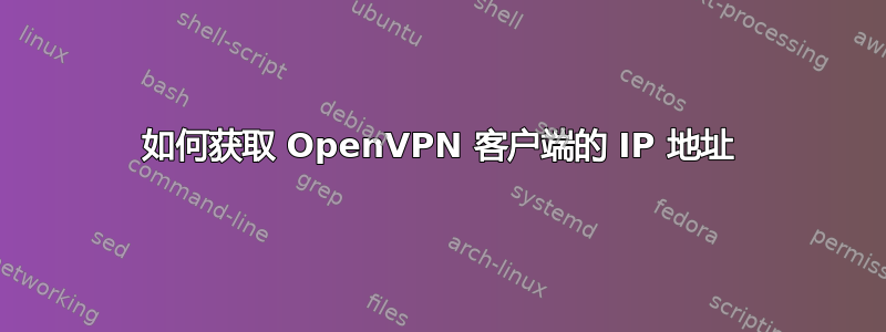 如何获取 OpenVPN 客户端的 IP 地址