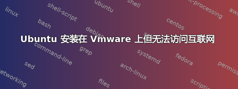 Ubuntu 安装在 Vmware 上但无法访问互联网