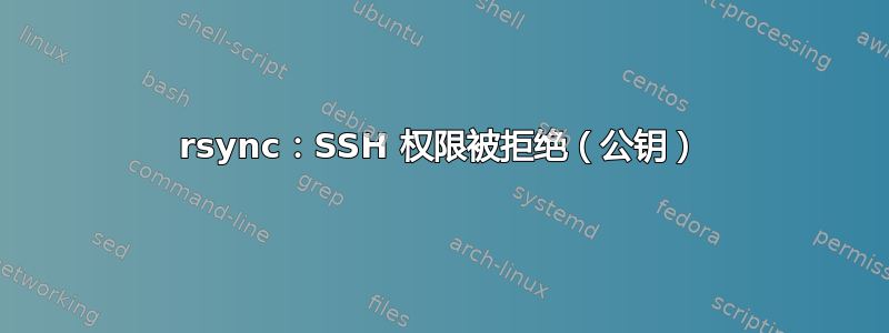 rsync：SSH 权限被拒绝（公钥）