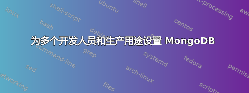 为多个开发人员和生产用途设置 MongoDB