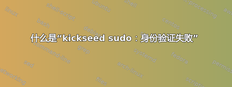 什么是“kickseed sudo：身份验证失败”