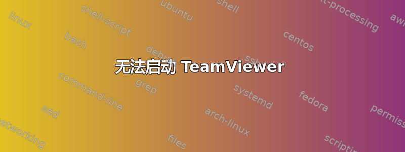 无法启动 TeamViewer