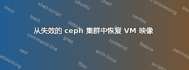 从失效的 ceph 集群中恢复 VM 映像