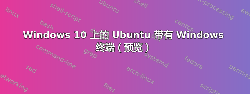 Windows 10 上的 Ubuntu 带有 Windows 终端（预览）