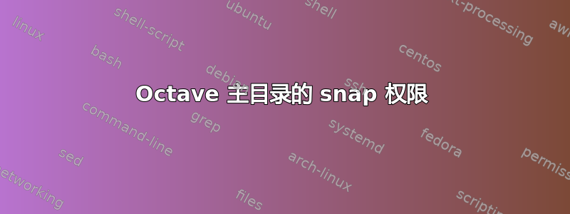 Octave 主目录的 snap 权限