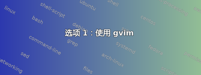 选项 1：使用 gvim