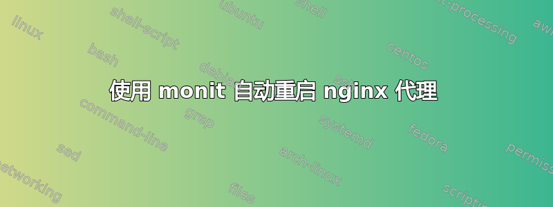 使用 monit 自动重启 nginx 代理