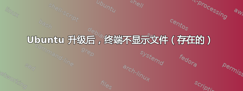 Ubuntu 升级后，终端不显示文件（存在的）