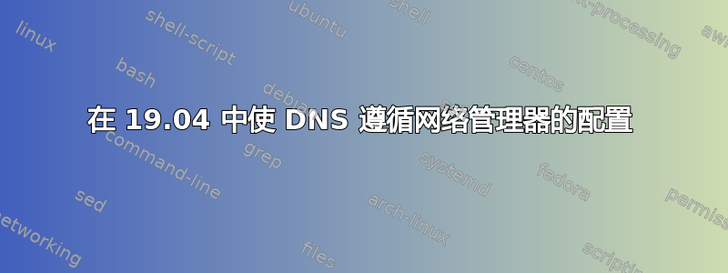 在 19.04 中使 DNS 遵循网络管理器的配置