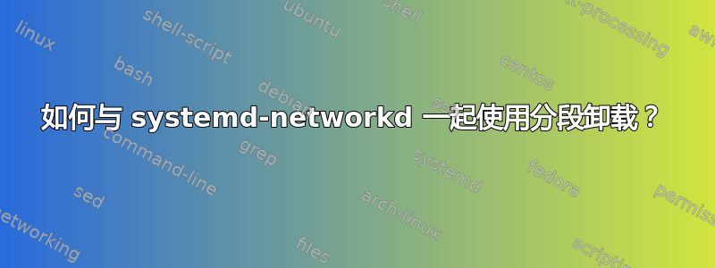 如何与 systemd-networkd 一起使用分段卸载？