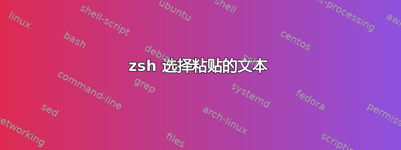 zsh 选择粘贴的文本