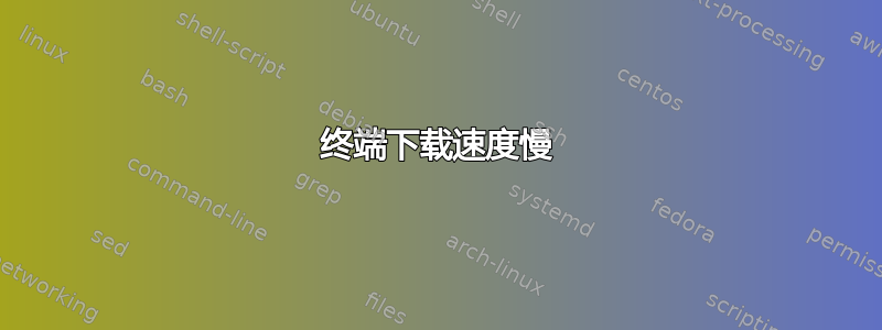 终端下载速度慢