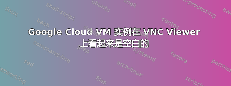 Google Cloud VM 实例在 VNC Viewer 上看起来是空白的