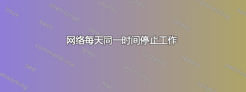 网络每天同一时间停止工作