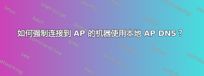 如何强制连接到 AP 的机器使用本地 AP DNS？