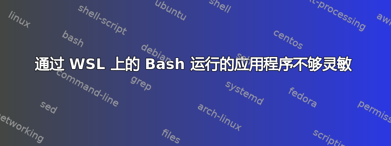 通过 WSL 上的 Bash 运行的应用程序不够灵敏