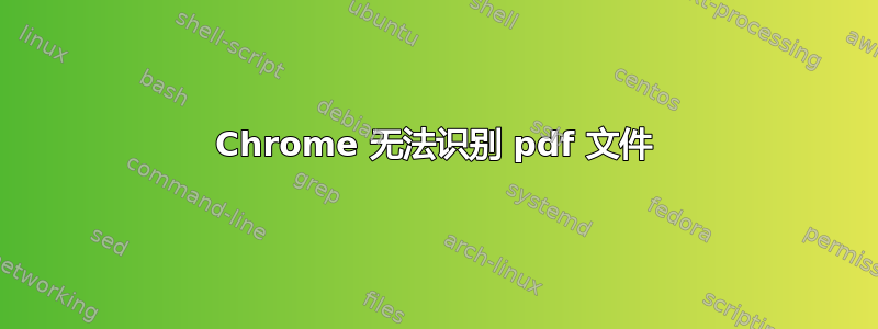 Chrome 无法识别 pdf 文件