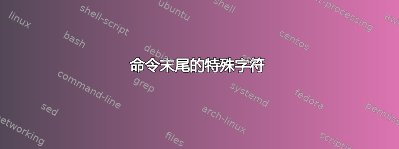 命令末尾的特殊字符