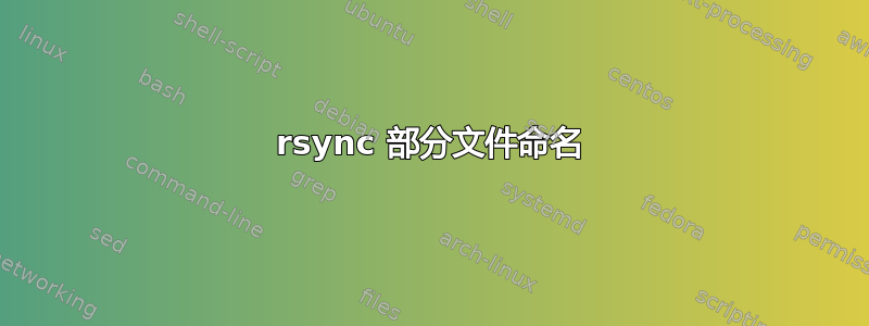 rsync 部分文件命名